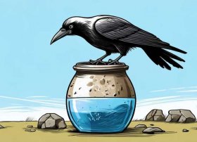 儿童故事简笔画大全乌鸦喝水（乌鸦喝水简笔画）