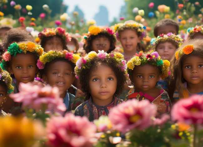 花儿选美故事图片 小学生励志故事教案素材