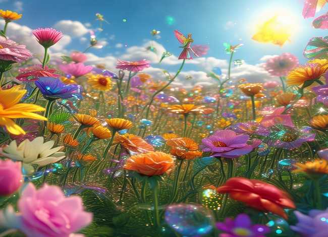 花儿选美大赛童话300字（我眼中的缤纷世界作文300字）