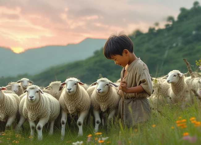 王二小放牛图片（《歌唱二小放牛郎》的课文原文是什么）