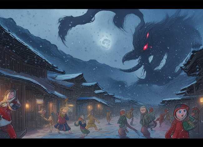 除夕夜传说的儿童故事（除夕传说故事 “夕”吓得四处乱跑）