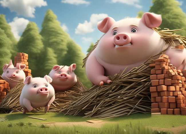 三只小猪盖房子故事视频，三只小猪的故事盖房子