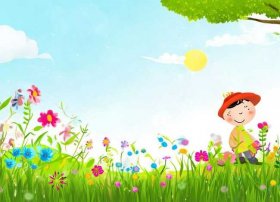 儿童图画春天的图画，春天的简笔画