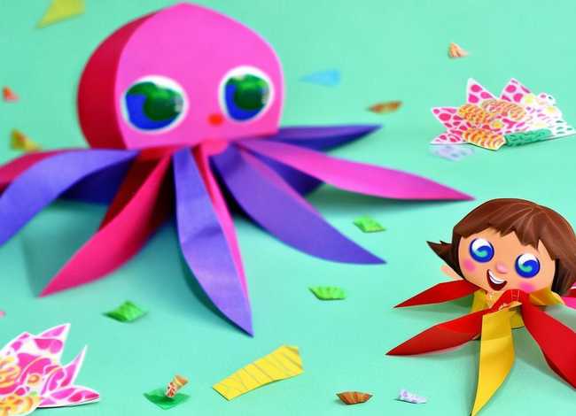 乌贼儿童版 - 怎样用纸折乌贼