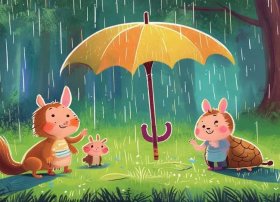下雨的故事幼儿 - 乐于助人的童话小故事-下雨了