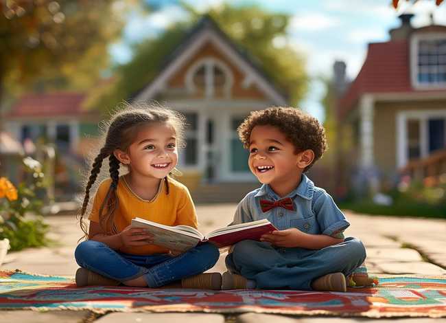 故事好邻居图片课件；好邻居幼儿童话故事