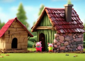 儿童版本三只小猪的故事视频 三只小猪盖房子的故事