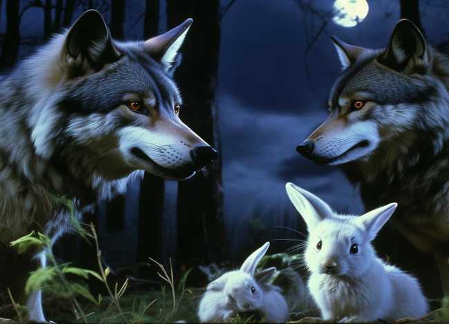 两只狼和三只兔子故事；谁知道《狼行成双》的故事