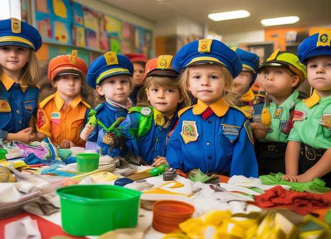 自制儿童环保警察服装 生活区投放材料有哪些