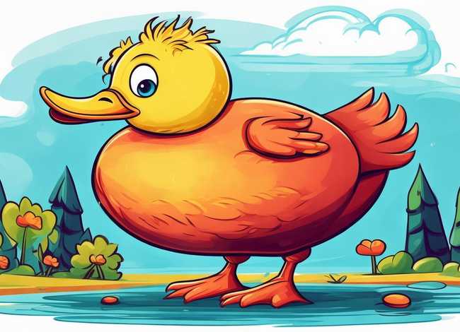 红色故事绘本简笔画，小学故事拼图卡怎么做丑小鸭简单