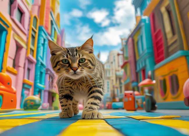 野猫的城市故事表演、幼儿园大班教具图片野猫的城市