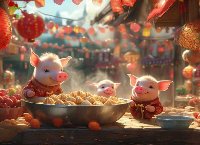 三只小猪的儿歌，关于过年的儿歌童谣