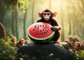 猴吃西瓜故事短篇、猴王吃西瓜的故事原文