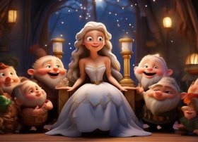 儿童睡前故事七个小矮人的故事、白雪公主和七个小矮人(下) 格林童话故事 儿