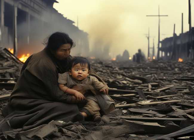 战争中的儿童惨状、1937年8月28日本侵略者轰炸上海的火车站 战争中的儿童惨状、1937年8月28日本侵略者轰炸上海的火车站