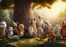 多角色儿童故事；多角色的寓言故事