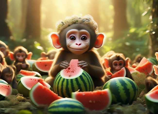 儿童故事小猴子吃西瓜（小猴吃西瓜_2000字）