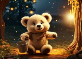 听小熊的故事睡前故事 - 小熊采蜂蜜睡前故事