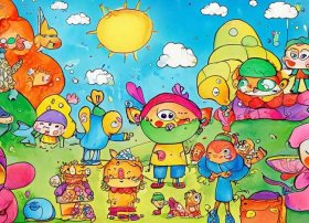 儿童插画图片，创意童趣插画-儿童插画的风格有哪些