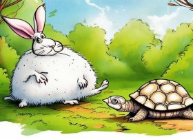 故事情节的简笔画 龟兔赛跑故事的简笔画图片