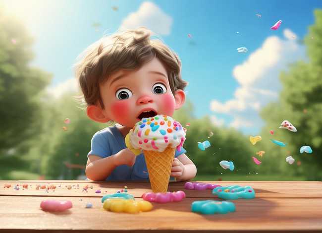 冷饮绘本 小孩贪吃雪糕 冷饮绘本 小孩贪吃雪糕