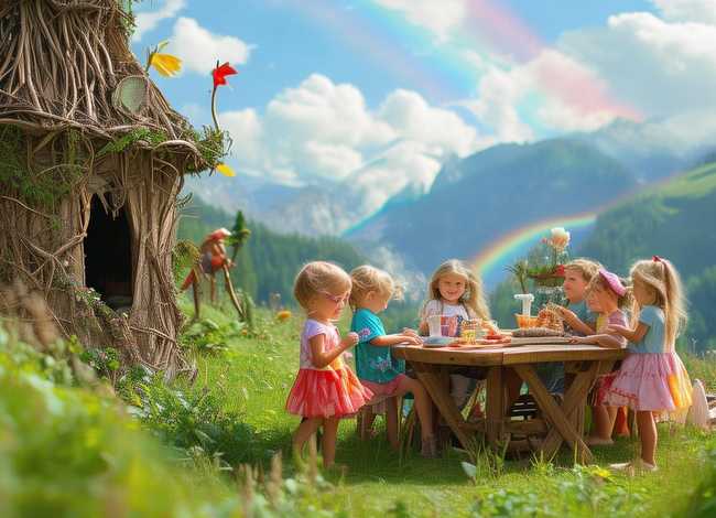 儿童野餐故事（二年级一百字山上的童话故事）