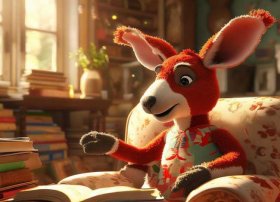 红袋鼠在线听故事会；通话故事热心的红袋鼠