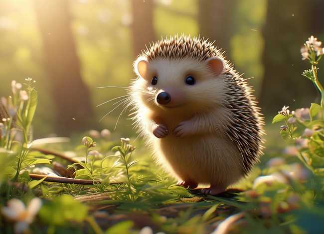 儿童小故事的图片 - 儿童故事-小刺猬拔刺