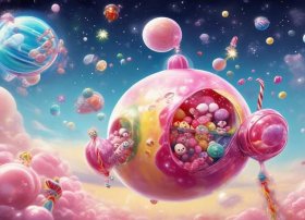 泡泡糖故事图片、小学童话故事- 泡泡糖飞船