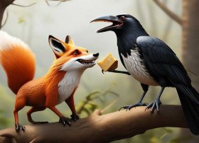 乌鸦和狐狸儿童故事、《狐狸和乌鸦》的故事缩写