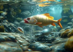 大鱼吃小鱼的故事文字、大鱼吃小鱼,小鱼吃虾,虾喝水,水落石出 请对下联