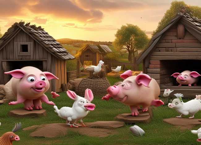 三只小猪故事视频完整版（三只小猪和其它家禽之间的故事(四)）