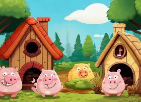 小猪盖房子的儿童故事视频（三只小猪的故事 儿童睡前故事 经典童话故事）