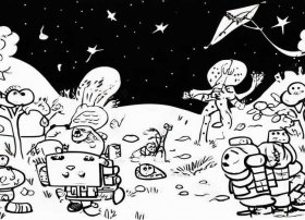 儿童黑白画图片简笔画、怎么画年画简笔画