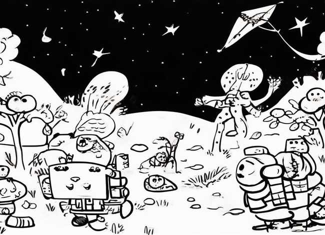 儿童黑白画图片简笔画、怎么画年画简笔画