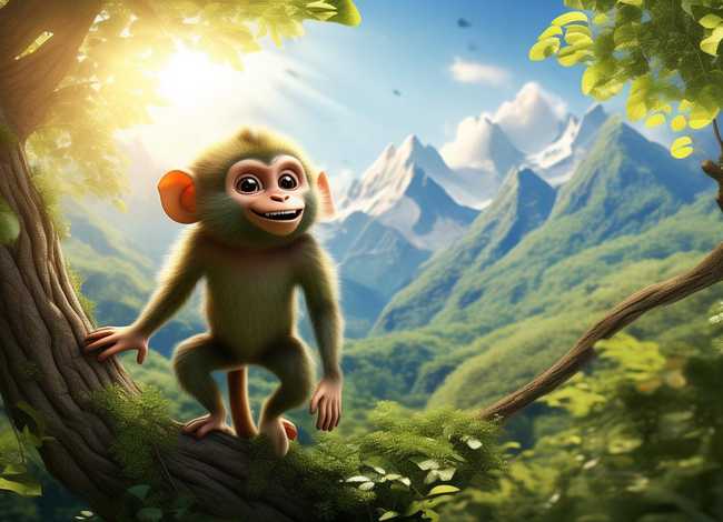 我要听猴子的故事，小猴子上山的故事