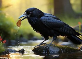 我想听乌鸦喝水的故事 乌鸦喝水的寓言故事