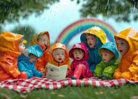 关于表情的儿童故事（求qq表情雨天小故事）