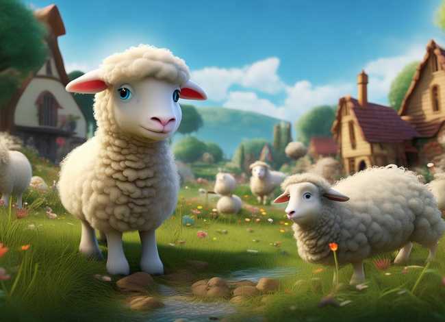 小朋友讲故事聪明的小羊、二年级童话故事 小朋友讲故事聪明的小羊、二年级童话故事