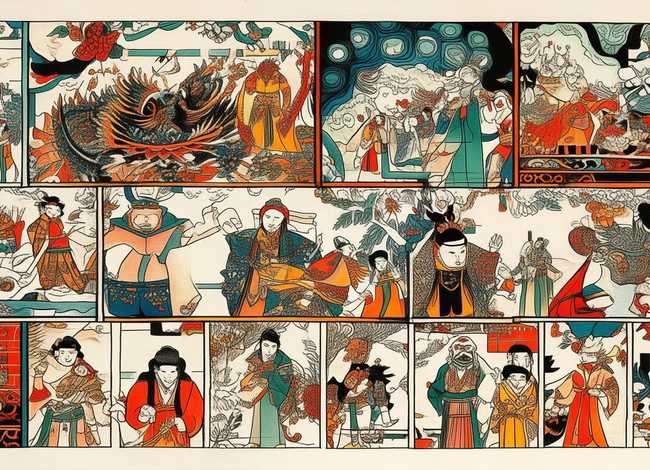 古时候的故事简笔画 - 中国古代神话故事连环画简笔画