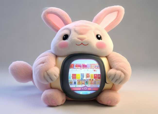 儿童听故事音箱兔子外形，海量少儿内容,智能语音陪伴-米兔智能故事机