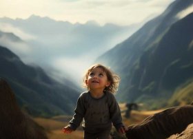 大山的回音幼儿故事；【小小故事】对着大山喊话的孩子