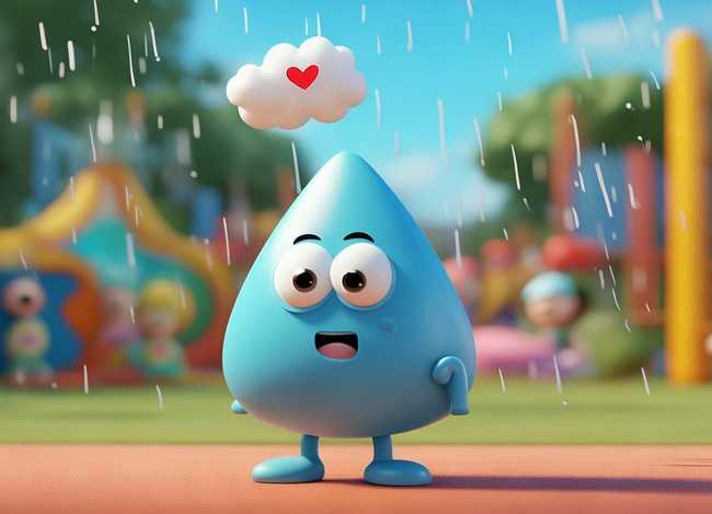 儿童助人为乐图片，雨娃娃明白了什么道理