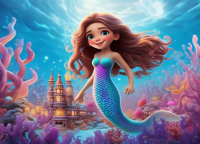美人鱼儿童视频；儿童儿歌童谣童话故事-小美人鱼的海底王国