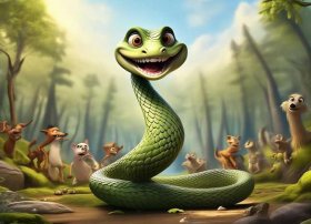 画寓言故事画蛇添足 寓言故事-画蛇添足