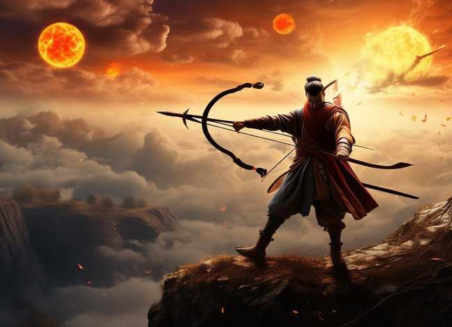 后羿射日儿童故事视频 - 后羿射日四字成语故事