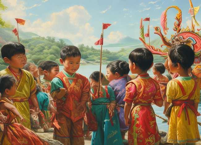 关于赛龙舟的幼儿故事；幼儿语文-端午节的来由之正史和民间传说