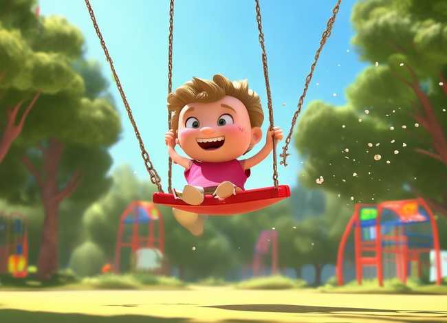 小朋友荡秋千的故事 小萌趣事