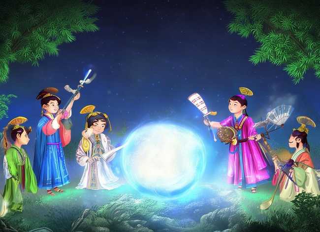 中国神话儿童剧本、五个人演的中国古代神话