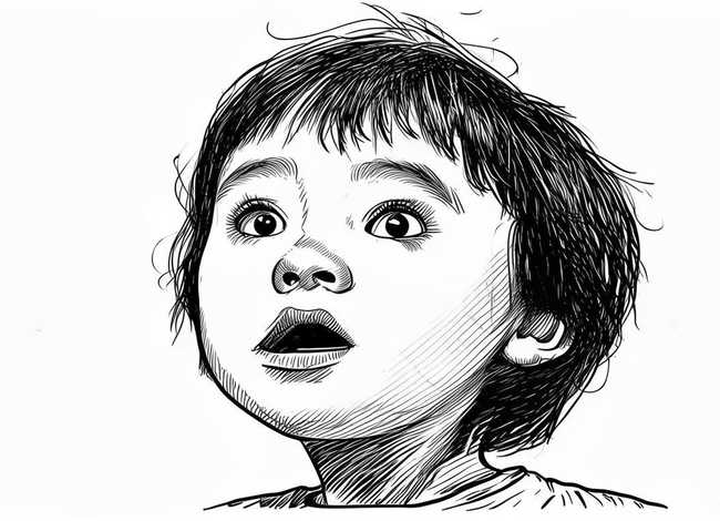 儿童惊讶场景简笔画简单、如何进行情绪认知 (一)